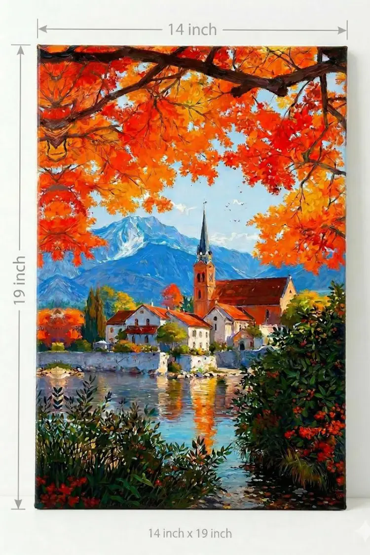 Anayat Autumn Lake Canvas - Image 2