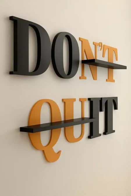 Anayat Acrylic Typo Shelf Decor