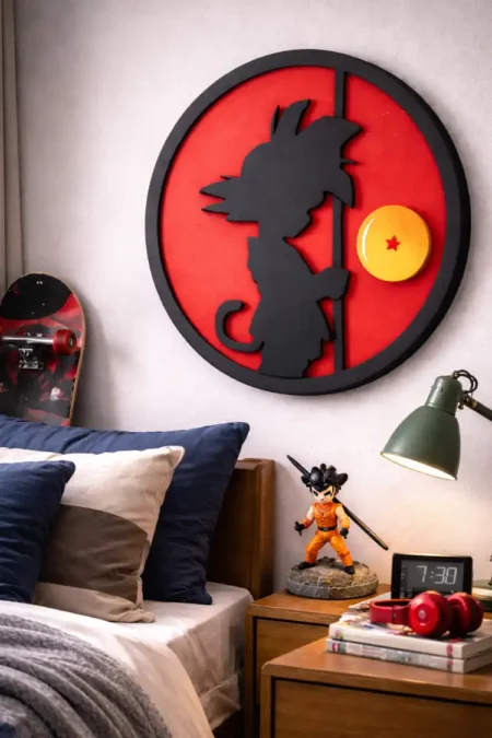 Anayat Anime Silhouette Round Wall Art
