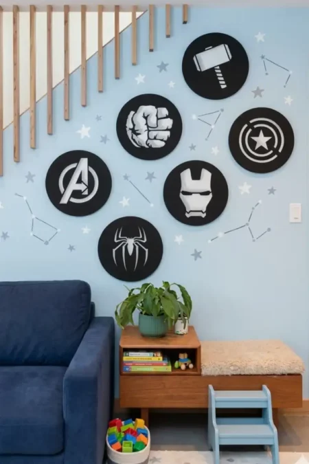 Anayat Marvel Superheroes Wall Decor (6in1)