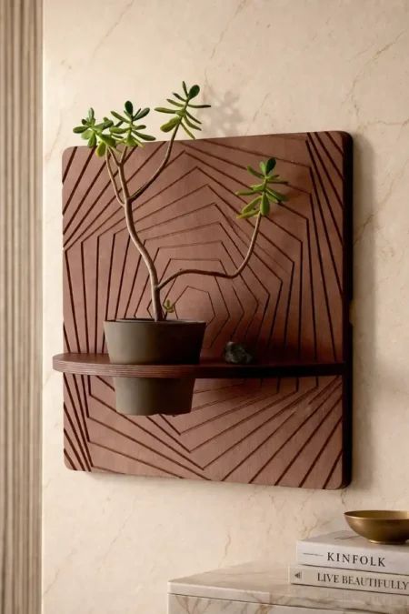 Anayat Geometric Engraved Shelf