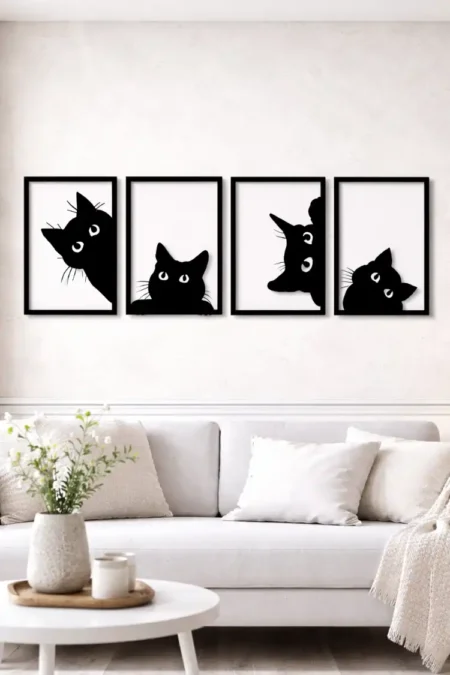 Anayat Cat Wall Art Set