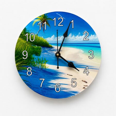 Anayat Tropical Beach Acrylic Wall Clock