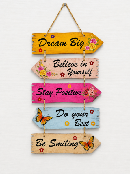 Anayat Inspirational Wooden Quote Wall Hanging Decor