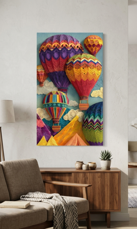 Anayat Colorful Sky Adventure Canvas Wall Painting