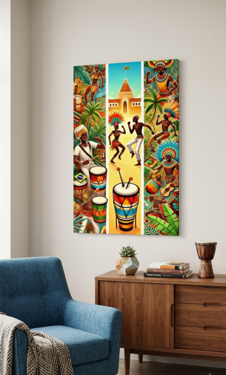 Anayat Brazilian Cultural Rhythm Canvas Wall Painting