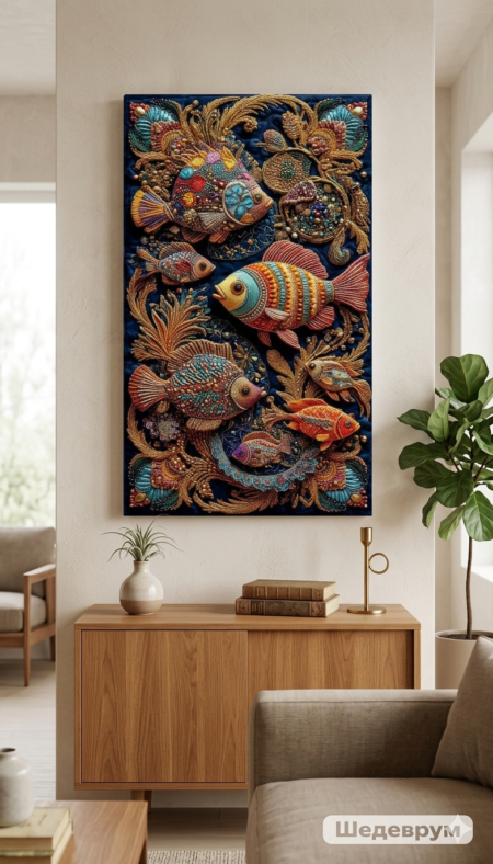 Anayat Oceanic Harmony Elegance Canvas Wall Painting