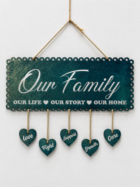 Anayat Our Family Wooden Wall Hanging Decor