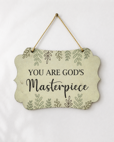 Anayat God's Masterpiece Wooden Wall Hanging Decor