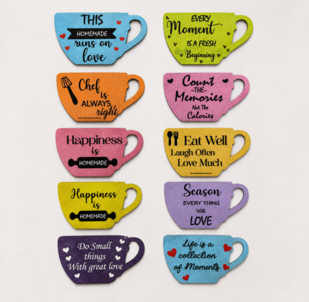 Anayat Inspirational Coffee Cup Wooden Wall Decor Set