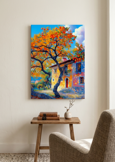 Anayat Autumn Landscape Canvas Wall Painting