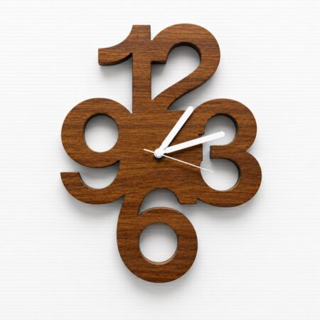 Anayat Numeric Wooden Wall Clock