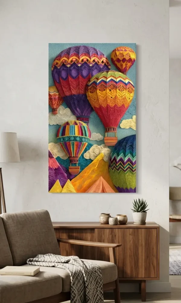 Anayat Colorful Sky Adventure Canvas Wall Painting