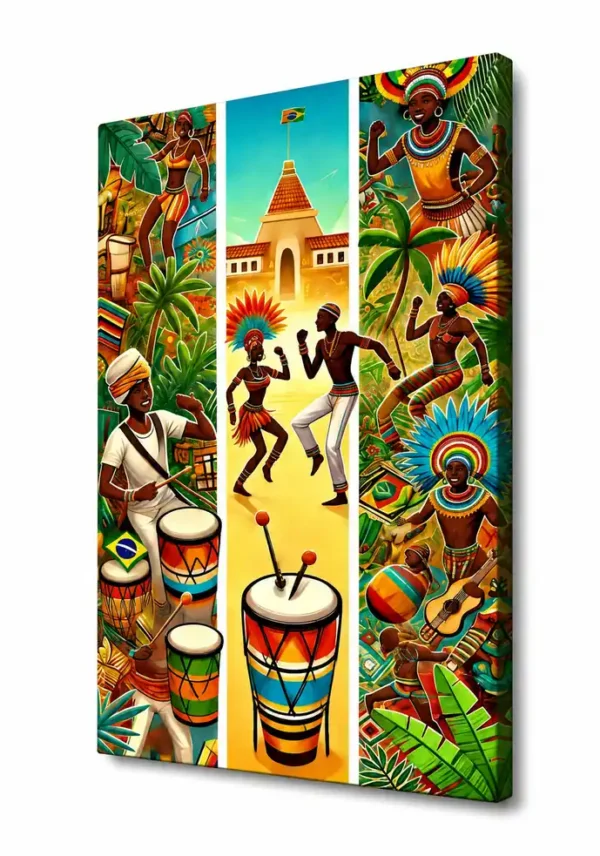 Anayat Brazilian Cultural Rhythm Canvas Wall Painting