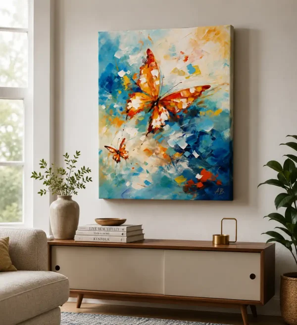 Anayat Butterfly Bliss Harmony Canvas Wall Painting