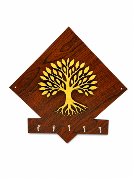 Anayat Tree of Life Wooden Key Holder Wall Decor