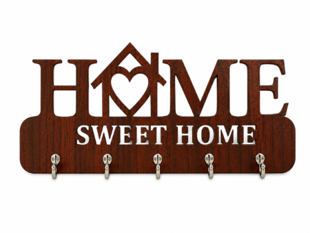 Anayat Home Sweet Home Wooden Key Holder Wall Decor