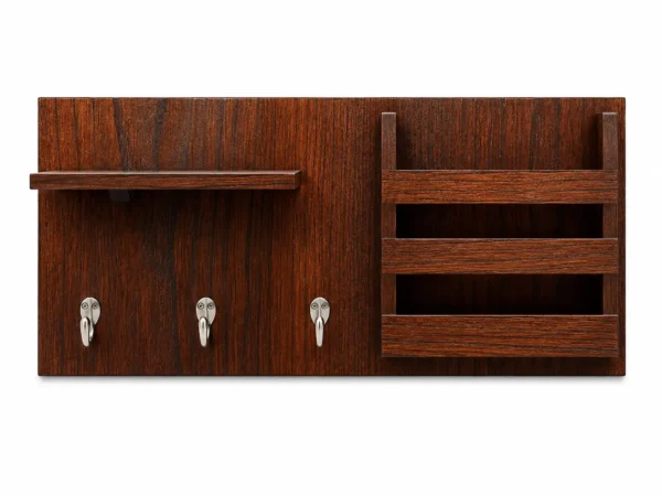Anayat Wooden Key Holder with Shelf & Storage Organizer