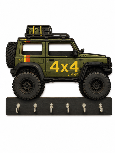 Anayat 4x4 Off-Road SUV Wooden Key Holder Wall Decor