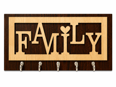 Anayat "Family" Wooden Key Holder Wall Decor
