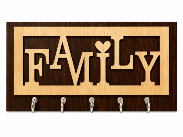 Anayat Family Wooden Key Holder Wall Decor