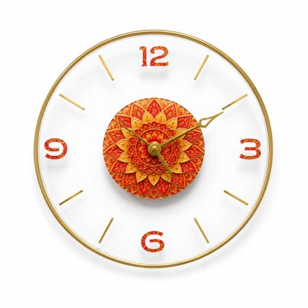 Anayat Mandala Acrylic Wall Clock – Elegant Artistic Wall Decor