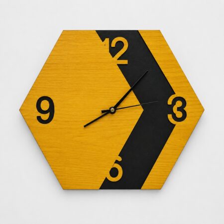 Anayat Geometric Wooden Wall Clock