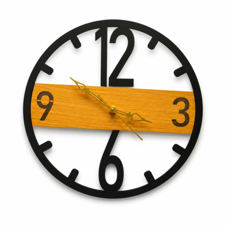 Anayat Modern Open Frame Wooden Wall Clock