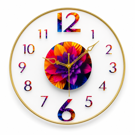 Anayat Floral Acrylic Wall Clock