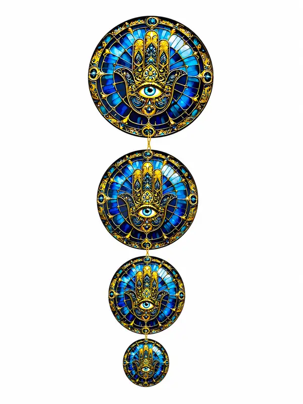Anayat Hamsa Hand Evil Eye Hanging Wall Decor