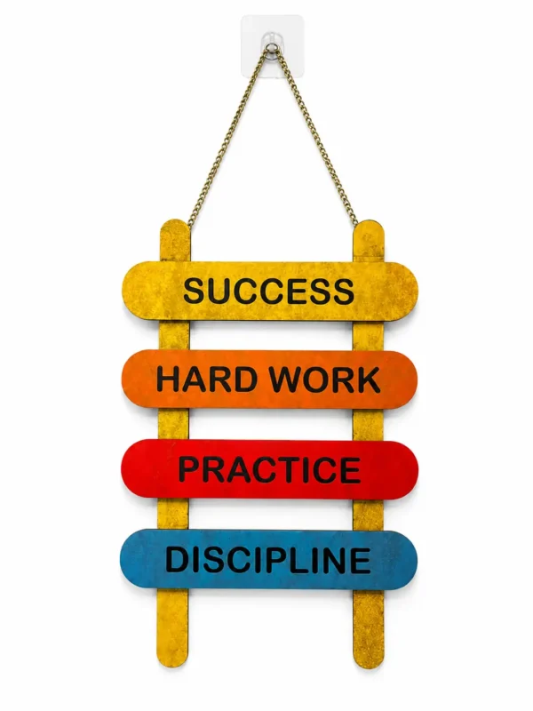 Anayat Success Ladder Motivational Wooden Wall Decor