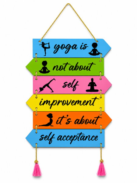 Anayat Chakra Meditation Wooden Hanging Wall Decor