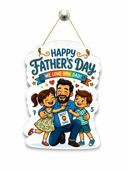 Anayat Happy Father's Day Wooden Hanging Wall Decor