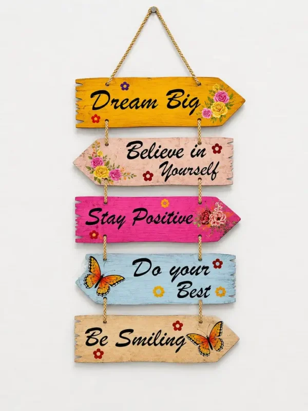 Anayat Inspirational Wooden Quote Wall Hanging Decor