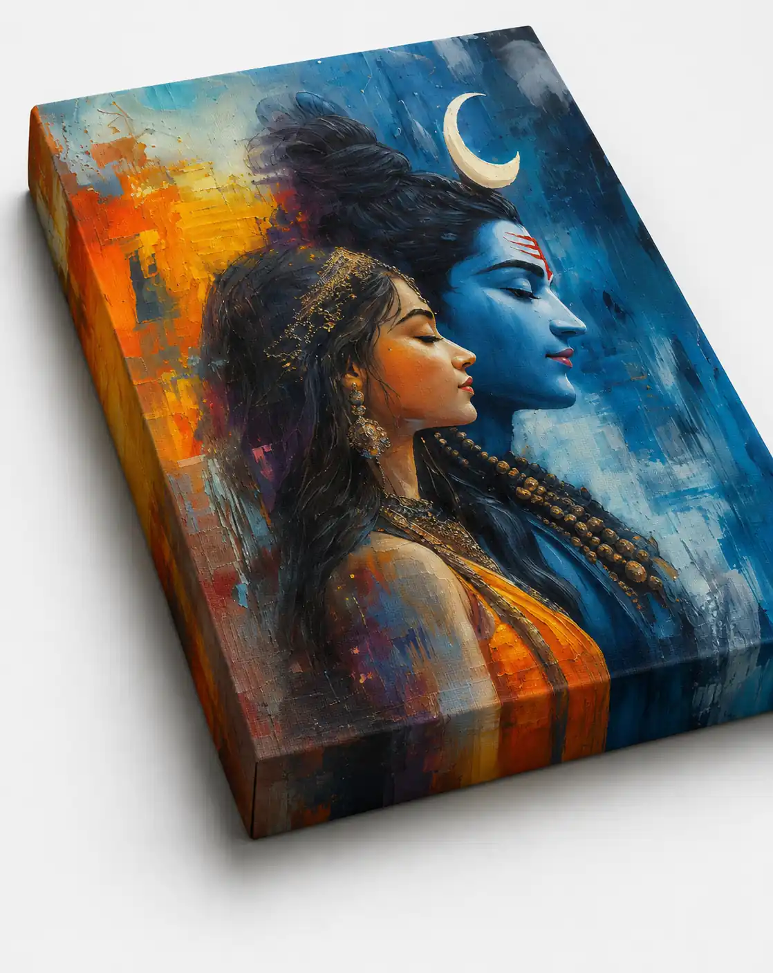 Anayat Shiv Parvati Canvas Wall Painting - Image 2