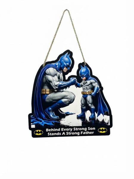 Anayat Superhero Father & Son Wooden Hanging Wall Decor
