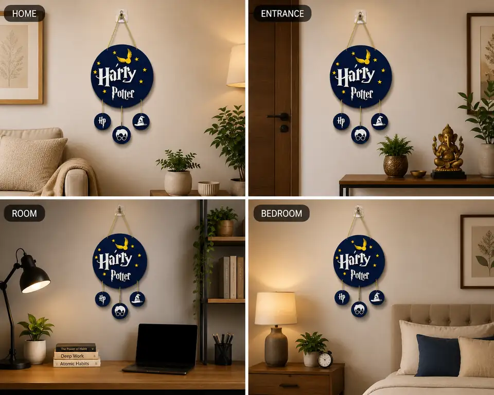 Anayat Harry Potter Inspired Wooden Hanging Wall Decor - Image 5