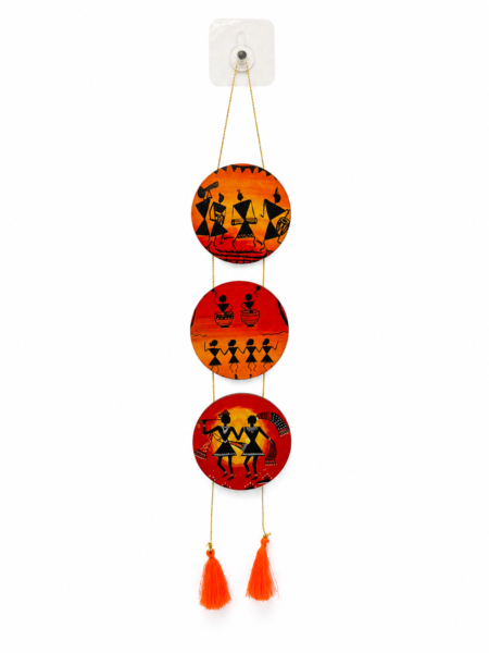 Anayat Warli Art Wooden Hanging Wall Decor