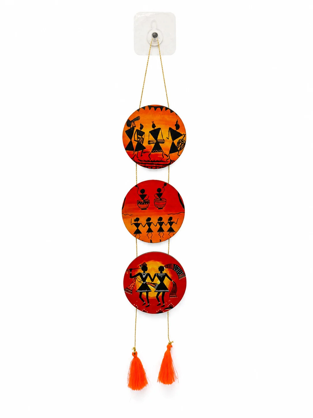 Anayat Warli Art Wooden Hanging Wall Decor