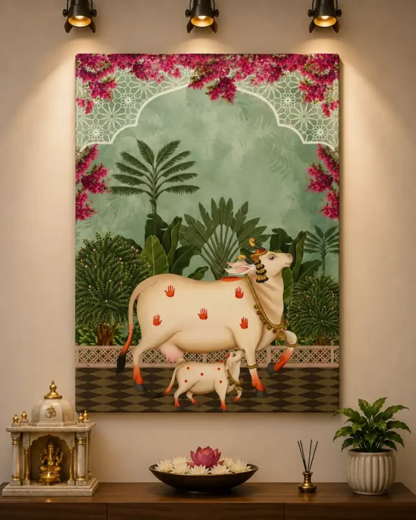 Anayat Kamadhenu Sacred Cow Canvas