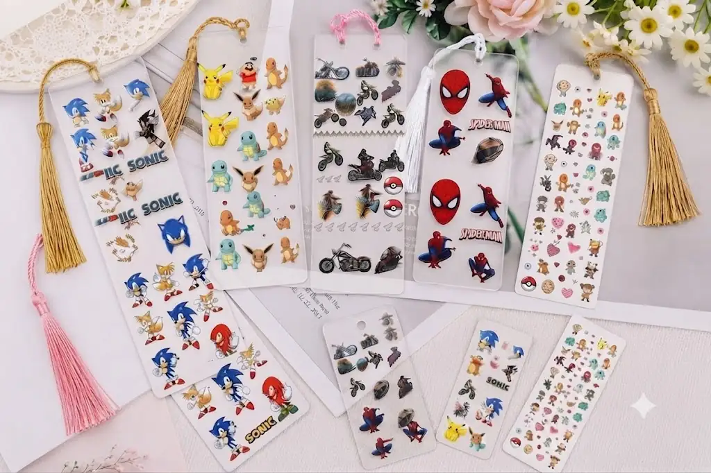 Anayat DIY Acrylic Bookmark & UV DTF Sticker Set of 5 – Cartoon & Anime-Inspired - Image 7
