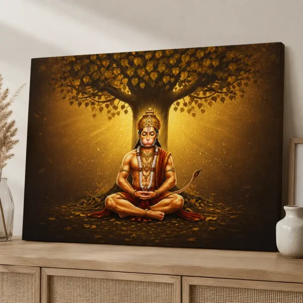 Anayat Lord Hanuman Devotional Canvas