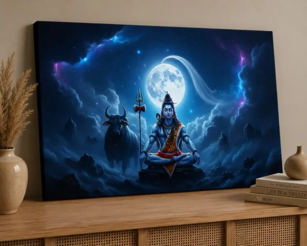 Anayat Cosmic Shiva Meditation Canvas