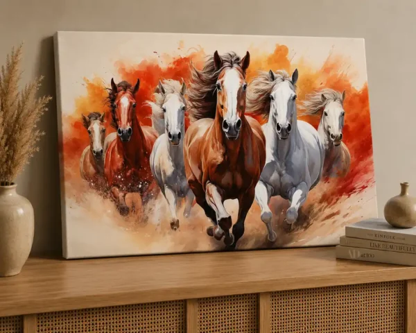 Anayat Running Horses Power Canvas