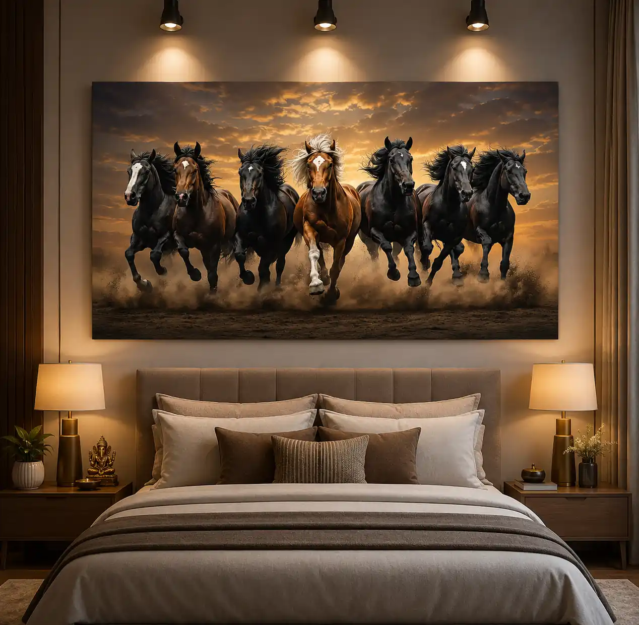 Anayat Running Horses Freedom Canvas - Image 6