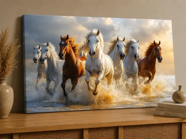 Anayat Running Horses Momentum Canvas