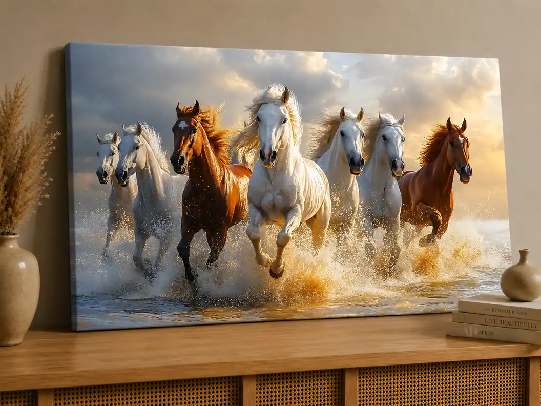 Anayat Running Horses Momentum Canvas
