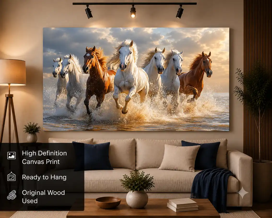 Anayat Running Horses Momentum Canvas - Image 3
