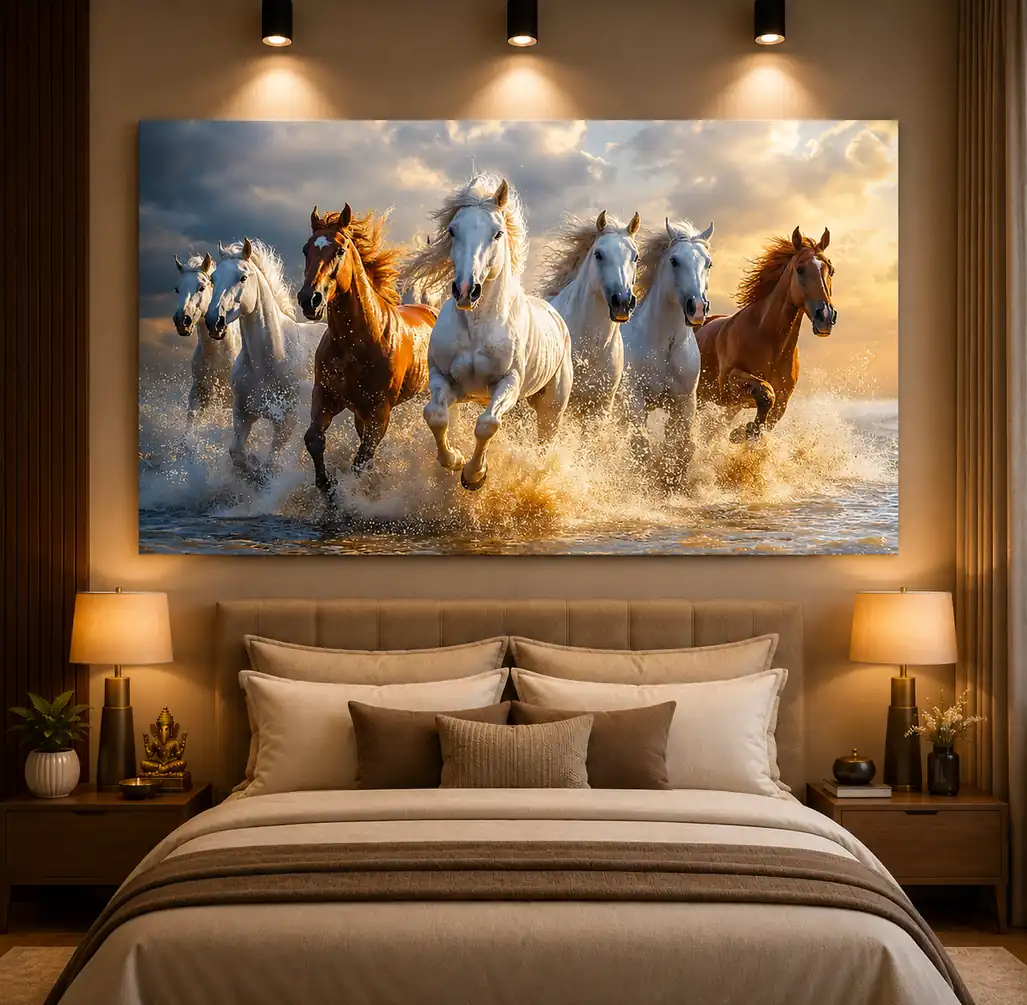 Anayat Running Horses Momentum Canvas - Image 6