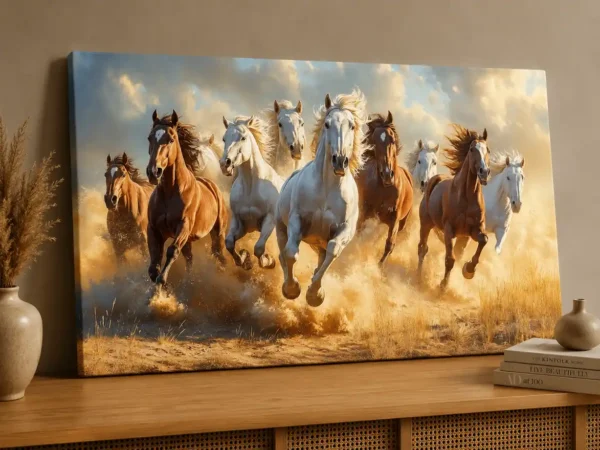 Anayat Galloping Horses Success Canvas